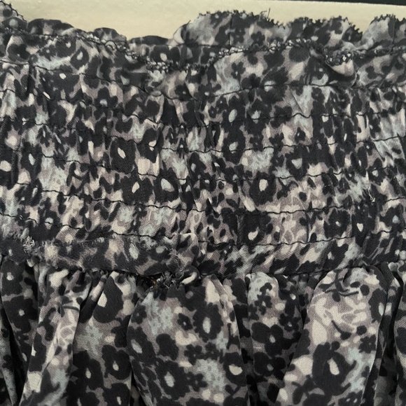 Blue Ruffle Mini Skirt - Picture 7 of 8